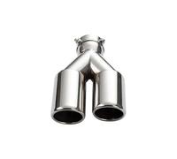 Inlet Dual Twin Tip Racing Exhaust Pipe 1pcs Stainless Steel Exhaust Tail Pipe 63mm Inlet 70mm Outlet Dual Exit Muffler Tips For Cars(EJ20211n-R)