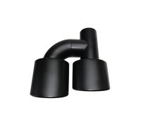 Inlet Dual Twin Tip Racing Exhaust Pipe Inter 63mm Dual Outlet Car Exhaust Tip Slant Rolled Edge Auto Muffler Tail Pipe Stainless steel(P0EJ30213b-R-AG)