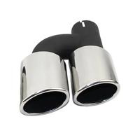 Inlet Dual Twin Tip Racing Exhaust Pipe Tailpipe Stainless Steel Exhaust Pipe Muffler Tip CLAMP Type Compatible With Audi A4 A5 A6 A7 To Modify S4 S5 S6 S7(Right)