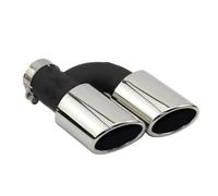 Inlet Dual Twin Tip Racing Exhaust Pipe Tailpipe Stainless Steel Exhaust Pipe Muffler Tip CLAMP Type Compatible With Audi A4 A5 A6 A7 To Modify S4 S5 S6 S7(Left)