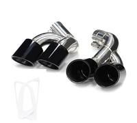 Inlet Exhaust Tip For X6 E71 2006-2014 Car Exhaust Tip Quad Exhaust Pipe Muffler Tip Exhaust System Nozzle & Exhaust Cover(Black Set B)