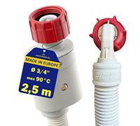 Inlet Hose Aquastop 2,5 m for Washing Machine and Dishwasher with Straight and Angled Safety Valve Ø 3/4" - Warranty 10 Years - MONTERAL