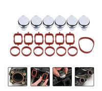 inlet manifold gasket m57 Swirl Flap flaps delete, 6x 33mm Diesel Swirl Flap Blanks Bungs Intake Gaskets Kit for 320d 330d 520d 525d 530d 730d