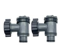 Inlet/Outlet Valve Compatible with Coleman, Intex, Bestway Above Ground Pool Filter Pump Replacement Parts for 1-1/2 Inch Hose (Pack of 2)
