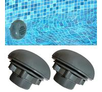 Inlet/Outlet Valve for Compatible with Coleman, Intex, Bestway, Above Ground Pool Filter Pump, Pool Pump Replacement Parts, for 1-1/2" Hose (Lot of 2, A)