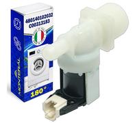 Inlet Valve for Dishwasher with 1 Outlet at an Angle of 180° has the Original Code 480140102032 C00313183 for Whirlpool for Bauknecht - MADE IN ITALY - Warranty 10 Years - MONTERAL