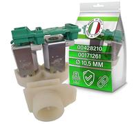 Inlet Valve for Washing Machine with 2 Outlets at an Angle of 180° Ø 10,5 mm has the Original Code 00428210 00171261 for Bosch for Balay for Siemens - MADE IN ITALY - Warranty 5 Years - ONIX TECH