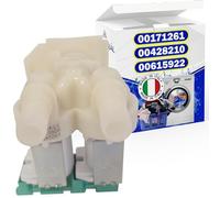 Inlet Valve for Washing Machine with 2 Outlets at an Angle of 180° has the Original Code 00171261 00428210 00615922 for Siemens for Bosch for Balay - MADE IN ITALY - Warranty 10 Years - MONTERAL
