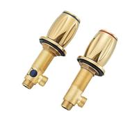 Inlet Valve, Hot&Cold Switch for Bathroom Basin Faucet, Three Piece Set Faucets, Copper Bathtub Taps Mixer(Black Bronze)