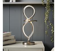 Inlight Leda Spiral Satin Nickel Effect Table Light