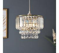 Inlight Sobra Brushed Brass Effect Tiered Round Lamp Shade (D)27Cm