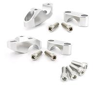 INLIMA Fit For Triumph Speed Triple 1050i Speed Triple R RS S Scrambler 28mm 1 1/8" Handlebar Riser Back Moved Up Mount Riser Fat Bar Riser (Color : Silver)