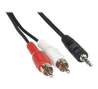 InLine 1.5m 2x Cinch to 3.5mm Socket Plug Cinch to Jack Cable