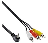 InLine 1.5m 3.5mm 4 Pin Plug to 3x Cinch Audio/Video Cable for Digital Camcorder
