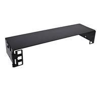 Inline 10 Inch Mini Rack Wall Mounted with 1U, Sturdy Bracket for Network Components Made of Metal, Powder-Coated, Black, 7.6 cm, 10101A