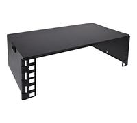 Inline 10102B 10 Inch Mini Rack for Wall Mounting with 2U, Sturdy Bracket for Network Components Made of Metal, Powder-Coated, Black, 15.2 cm