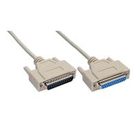 InLine 11424M 3m DB25M DB25F Beige serial cable - serial cables