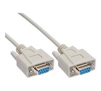 InLine 12225 Moulded Null Modem Cable 9-Pin Female to Female 5 m