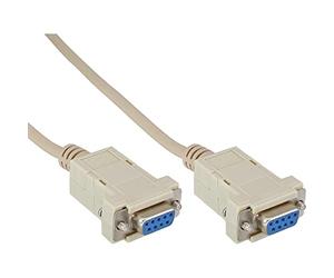 InLine 12226 °C Suspended Null Modem Cable 9 Pin Female to Female 10 m
