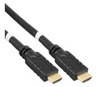 InLine 17050p HDMI Cable (High Speed Ethernet, Plug/Plug On, Active, 50 m) Black/Gold