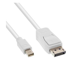 InLine 17134 Mini DisplayPort to DisplayPort Cable, White, 1.5 m
