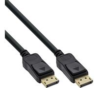 InLine 17155P DisplayPort Cable, 4K2K, Black, Gold-Plated Contacts, 0.5 m