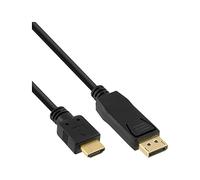 InLine 17187 DisplayPort to HDMI Converter Cable, Black, 0.3 m