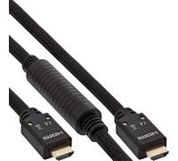 InLine 17525A HDMI Active Cable, HDMI High Speed with Ethernet, 4K2K, Male/Male, Black/Gold, Nylon Braided Sheath 25 m