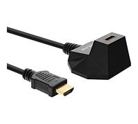 InLine 17531S HDMI Extender with Viewing Stand & 4 K2 k High Speed with Ethernet Male to Female 1 m Black/Gold