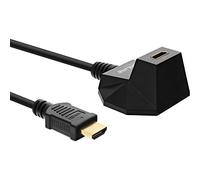 InLine 17532S HDMI Extension with Stand, HDMI High Speed with Ethernet, 4K2K, Male/Female, Black/Gold, 2 m