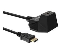 InLine 17535S HDMI Extension with Stand, HDMI High Speed with Ethernet, 4K2K, Male/Female, Black/Gold, 5 m