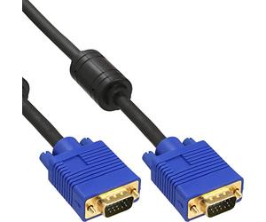 InLine 17805S Premium S-VGA Cable 15 Pin HD Male to HD Male 0.5 m Black 1 Stck