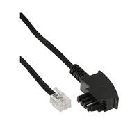 InLine 18902 Cable 6-Pin TAE-F Male to 4-Pin RJ11 Male for Import, 1 m Black