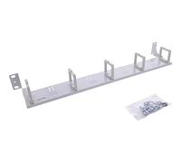 Inline 19 Inch Cable Management Panel with 5 Rotating Plastic Brackets, Horizontal, 1U, Light Grey RAL 7035, for Network Cabinet and Server Cabinet, 19110K