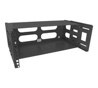 InLine 19" Rack for Wall Mounting, 4U, 24-40cm Depth, with Cover, Black