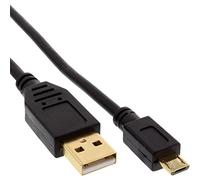InLine 2 m USB 2.0 A - Micro B 2 m USB A/MICRO B USB Cable - USB Cable (2 m, Black USB A; micro USB B, male/male, black, gold)