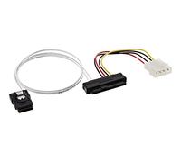InLine 27622 SAS Connection Cable Mini SAS SFF-8087 to 1x HDD SAS SFF 8482 + Power for Controller 0,5 m