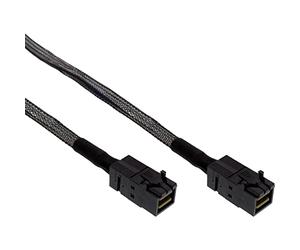 InLine 27625B Cable Mini SAS HD SFF 8643 with Side Band 1 m