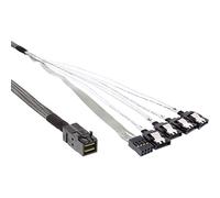 InLine® 27630 A Mini SAS SFF-8643 to 4x SATA HD Cable with Side Band, 0.5 m