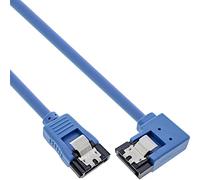 InLine 27705R SATA 6Gb/s Connection Cable Round Angled Right Blue with Tab 0.5 m 1 Pezzo