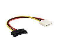 InLine 29669 SATA Power Adapter Cable, 15-Pin SATA Socket on 4-Pole Connector, 0.15 m