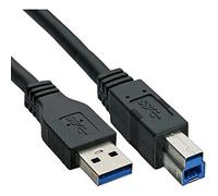 InLine 3 m USB 3.0 Cable USB 3 M USB A USB B Black Cable - 3 M; USB A; USB B; male/male black & Nickel Finish