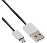 InLine® 31720I Micro-USB 2.0 cable, USB-A plug to Micro-B plug/Aluminium/2 M Black