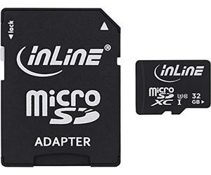 InLine 32GB MicroSDXC Class 10/U3 Memory Card with SD Adapter Black 35053I