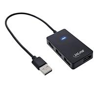 InLine® 33293I USB 2 Hub, 4 Port, Black, Cable 30 cm