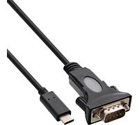 InLine 33308L 9 - 25-Pin Adaptor Adapter Cable Connector C USB to 9 Pin DB9 Male Serial 1,8 m