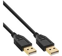 InLine 34310S USB 2.0 Cable A to A Type, Gold Contacts 1 m Black