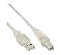 InLine 34505T USB 2.0 Cable A to B Transparent 0.5 m