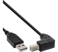 InLine 34520U USB 2.0 Cable A to B Below Angled 2 m Black