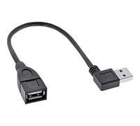InLine 34602R Smart 20ft Right Angle USB 2.0 Extension Cable Male to Female Type A 0.2 m Black